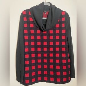 Talbots red and black sweater size Large